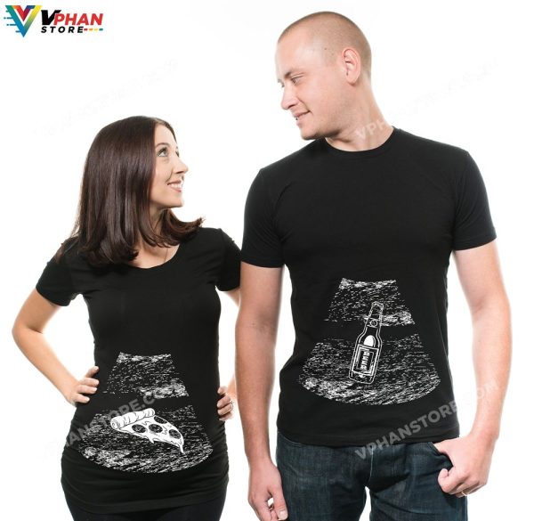 Pizza Beer Halloween Xray T-Shirt Funny Couples Halloween Costumes