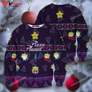 Pizza Planet Ugly Christmas Sweater Wool Knitted 3D Sweatshirt