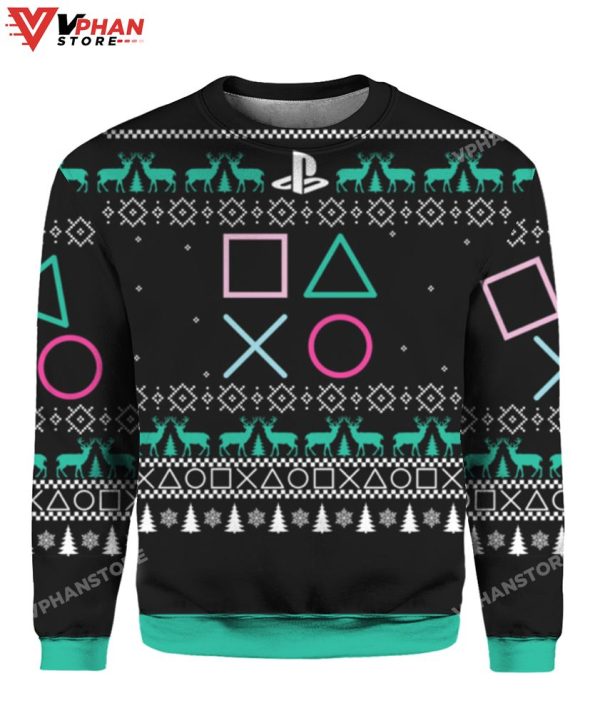 Play Station Christmas Sweater, Classic Vintage Costume