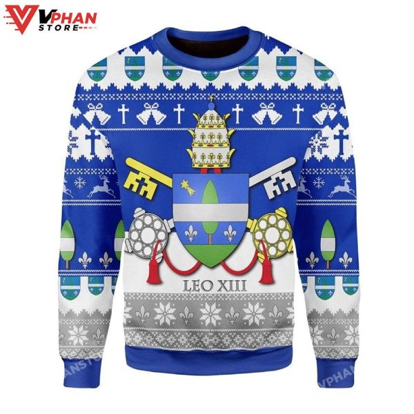 Pope Leo XIII Coat Of Arms 3D Sweater, Christmas Sweater