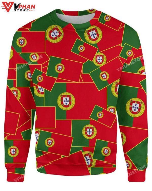 Portugal All Over Printed Sweater, Ugly Christmas Sweater