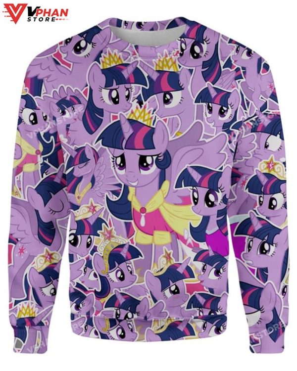 Princess Twilight Sparkle All Over Printed Sweater, Christmas Sweater