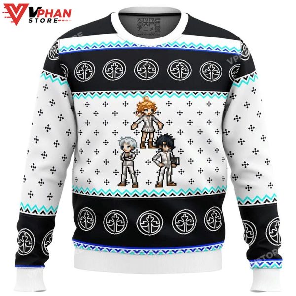 Promised Neverland Sprites All Over Printed Sweater, Christmas Sweater