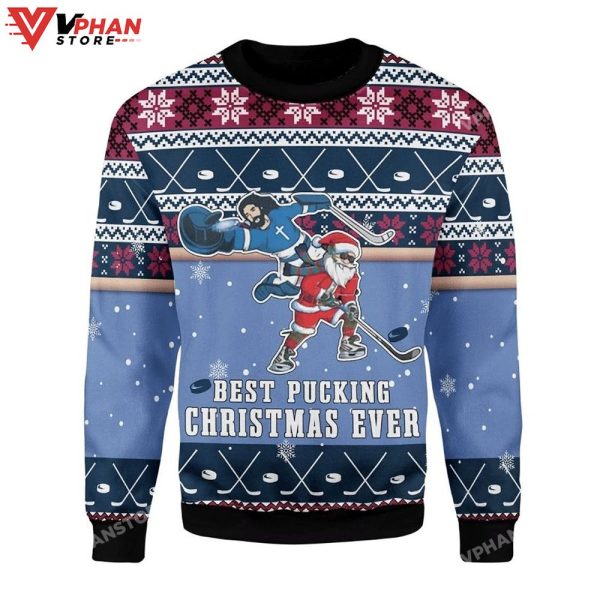 Pucking Christmas Jesus Santa 3D Sweater, Ugly Christmas Sweater