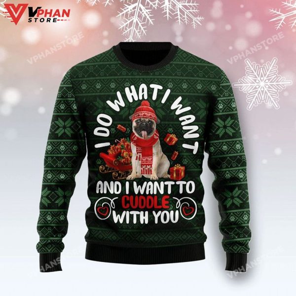 Pug I Want 3D Sweater, Ugly Christmas Sweater