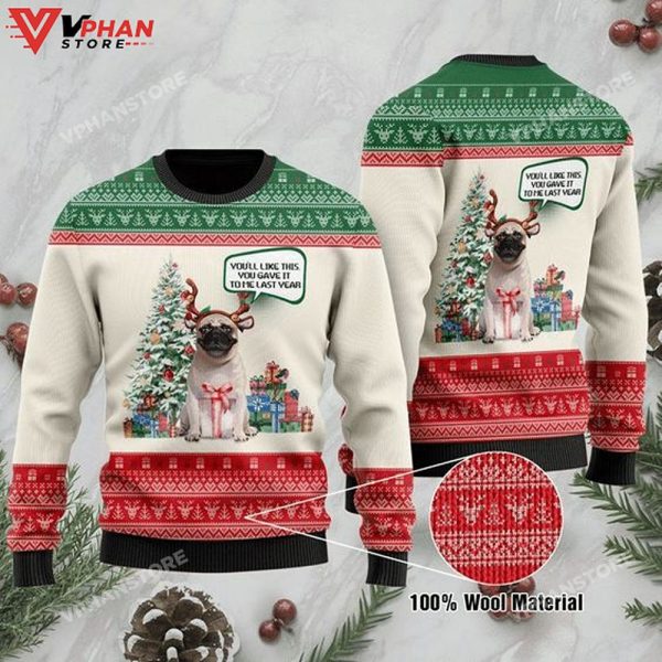 Pug Lovers 3D Sweater, Ugly Christmas Sweater