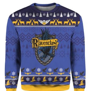 Ravenclaw Christmas Retro Sweater, Horror Vintage Gift