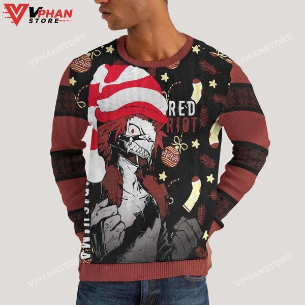 Red Riot Kirishima Christmas My Hero Academia Ugly Sweater