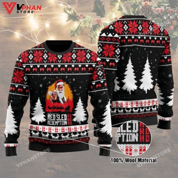 Red Sled Redemption 3D Sweater, Christmas Sweater