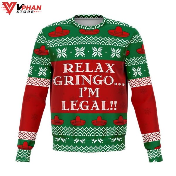 Relax Gringo Funny All Over Printed Ugly Christmas Sweater