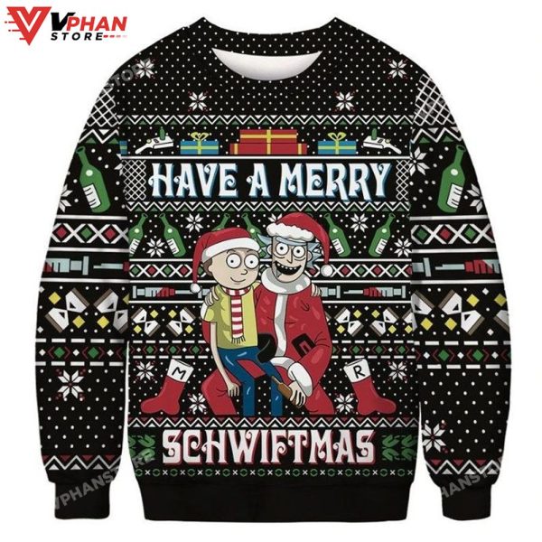 Rick And Morty Merry Christmas Ugly Christmas Sweater