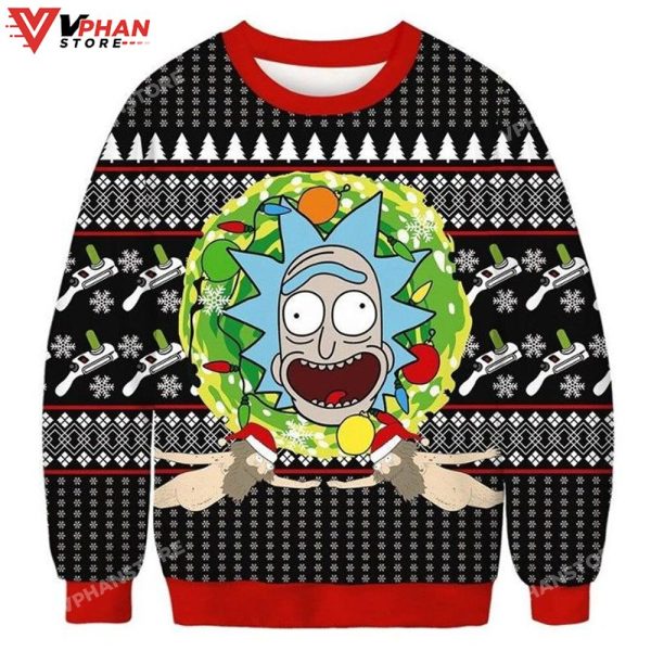 Rick Sanchez All Over Printed Sweater, Ugly Christmas Sweater