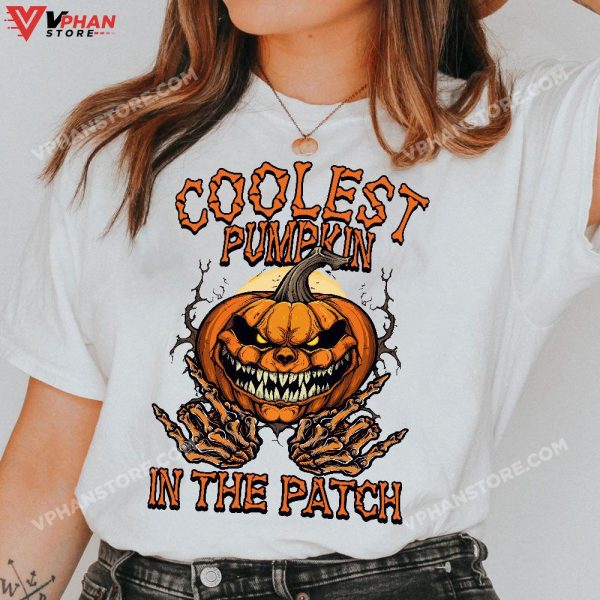 Rocker Hand Sign Rock Skeleton Retro Halloween Men Women T-Shirt