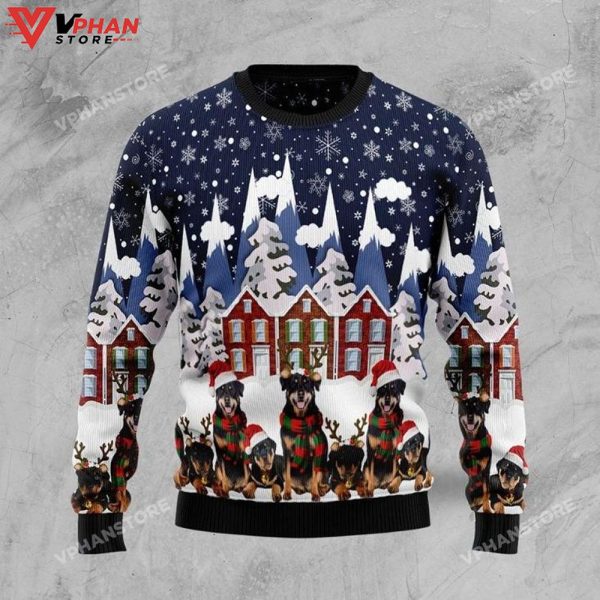 Rottweiler Family For Dog Lover, Christmas Sweater