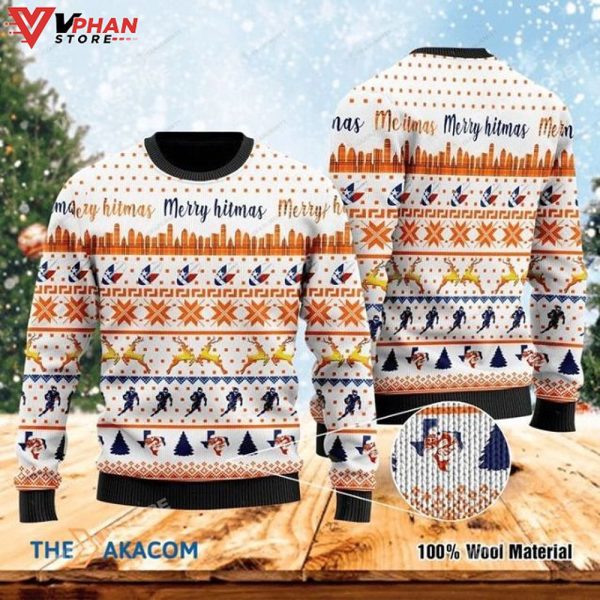 Rugby Player Merry Hitmas 3D Sweater, Ugly Christmas Sweater