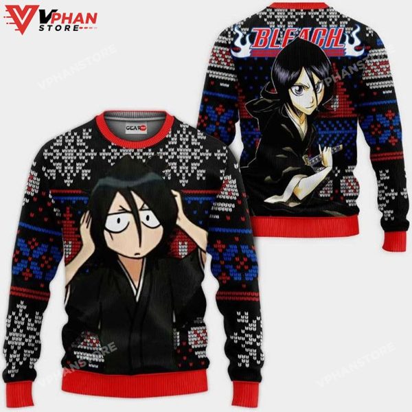 Rukia Kuchiki Anime Bl Xmas Ugly Christmas Knitted Sweater