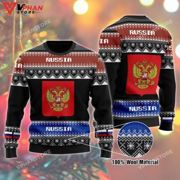 Russia 3D Sweater, Ugly Christmas Sweater