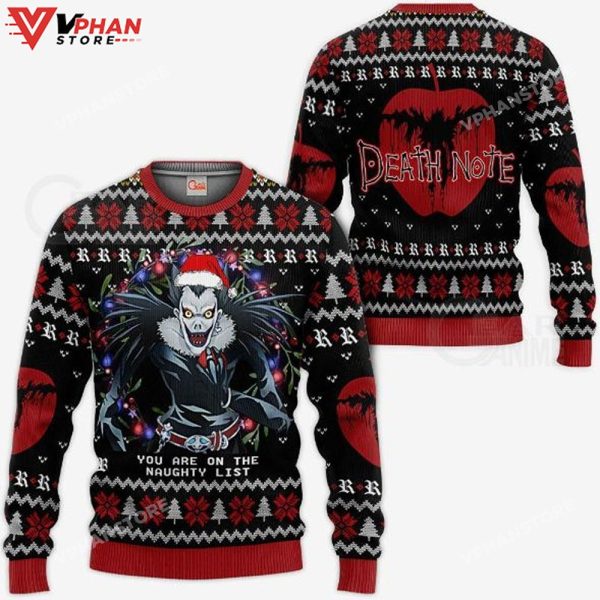 Ryuk Ugly Christmas Death Note Anime Xmas Ugly Christmas Sweater