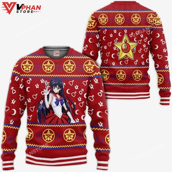 Sailor Mars Ugly Christmas Sailor Moon Anime Xmas, Ugly Sweater