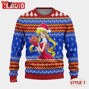 Sailor Moon Cute Manga Anime Christmas Ugly Wool Knitted Sweater Multiple Styles 1