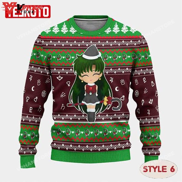 Sailor Moon Cute Manga Anime Christmas Ugly Sweater