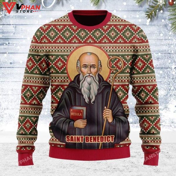 Saint Benedict 3D Sweater, Christmas Sweater