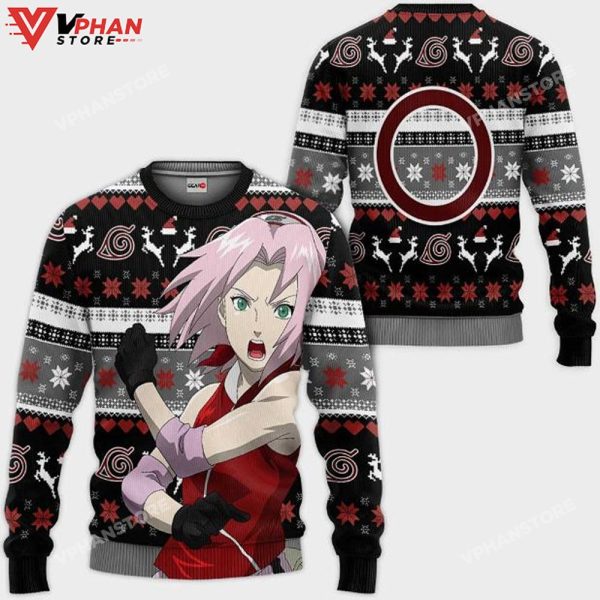 Sakura Haruno Anime Ugly Christmas Sweater