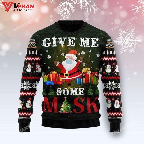 Santa Give Me All Over Printed Sweater, Christmas Sweater