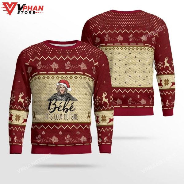 Bebe It’s Cold Outside Ugly Sweater All Over Printed