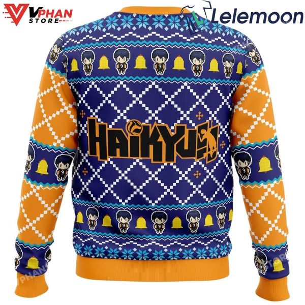 Santa Tobio Haikyuu Ugly Christmas Sweater, Cute Chibi Christmas Sweater