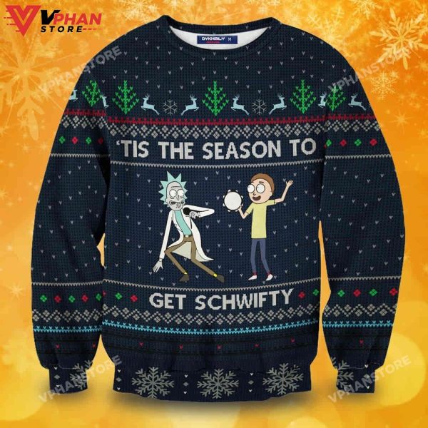 Rick And Morty Tis The Season Schwifty Ugly Christmas Sweater