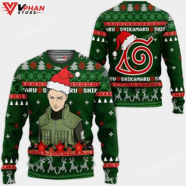 Shikamaru Nrt Anime Xmas Ugly Christmas Sweater