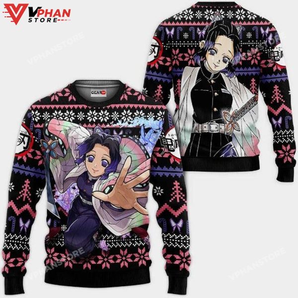 Shinobu Kocho Anime Kimetsu Xmas Ugly Christmas Sweater