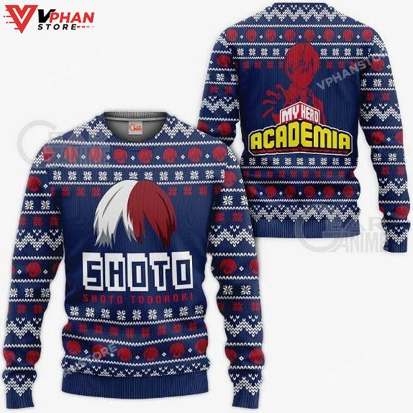 Shoto Todoroki My Hero Academia Anime Ugly Christmas Sweater