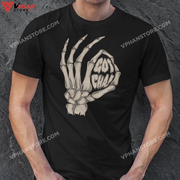 Skeleton Ok Hand Gotcha Fun Meme Halloween T-Shirt, Skeleton Costume