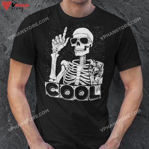 Skeleton Rock Hand Halloween Costume Cool Rock Music Rocker T Shirt 1