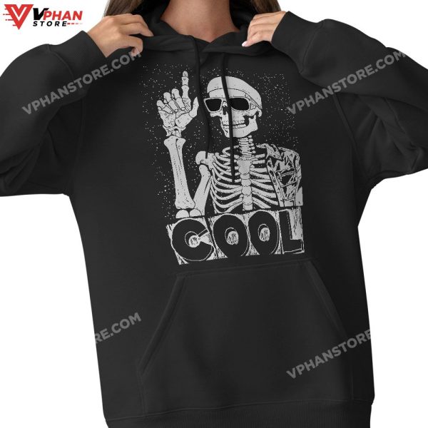 Cool Rock Music Rocker T-Shirt, Skeleton Rock Hand Halloween Costume