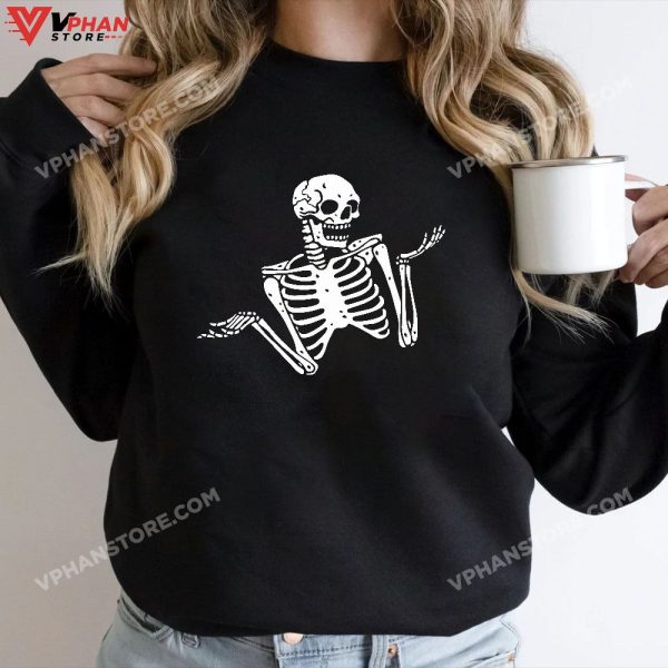 Skeleton Whatever Funny Halloween Costume Skull Bones T-Shirt