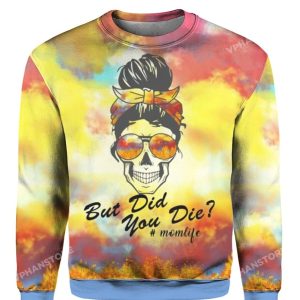 Skull But Did You Die Momlife 3d Christmas Sweater 1