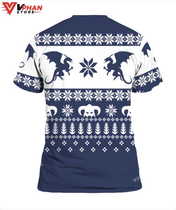 Skyrim Christmas Sweater, Vintage Retro Christmas Gift