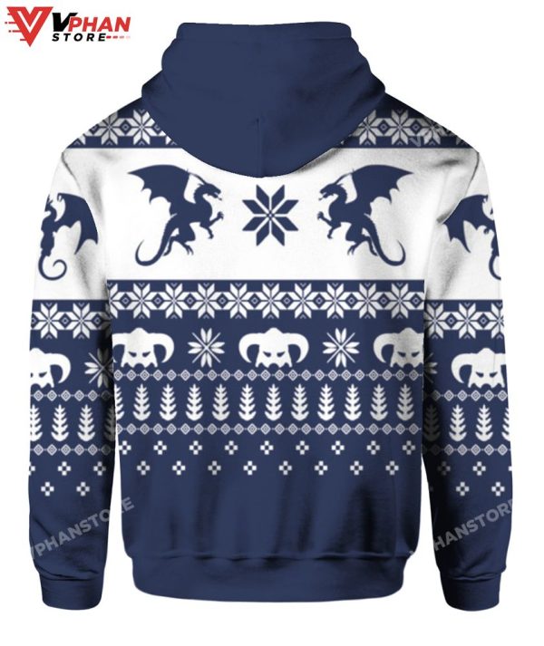 Skyrim Christmas Sweater, Vintage Retro Christmas Gift