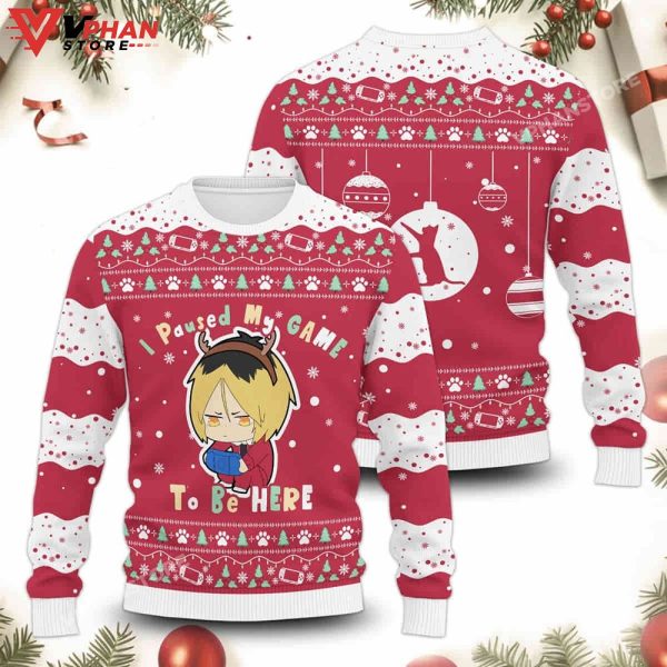 So Kenma Wool Knitted Sweater, Kenma Kozume Haikyuu Christmas Sweater