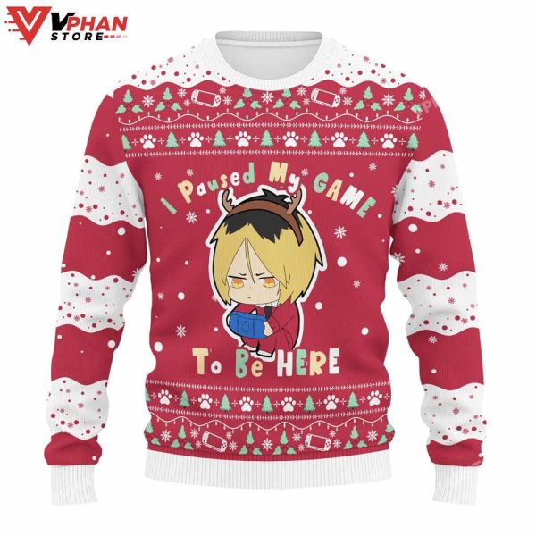 So Kenma Wool Knitted Sweater, Kenma Kozume Haikyuu Christmas Sweater