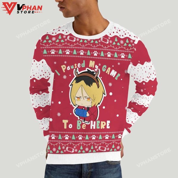 So Kenma Wool Knitted Sweater, Kenma Kozume Haikyuu Christmas Sweater