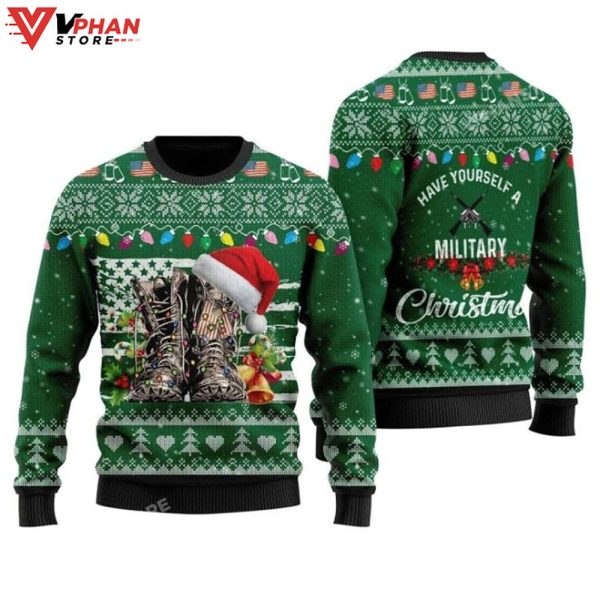 Soldiers Have Yourself A Military Christmas Ugly Sweater