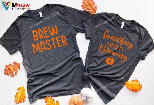 Something Good Is Brewing Brew Master Halloween Pregnancy Announcement Shirt Maternity Baby Reveal T-Shirt