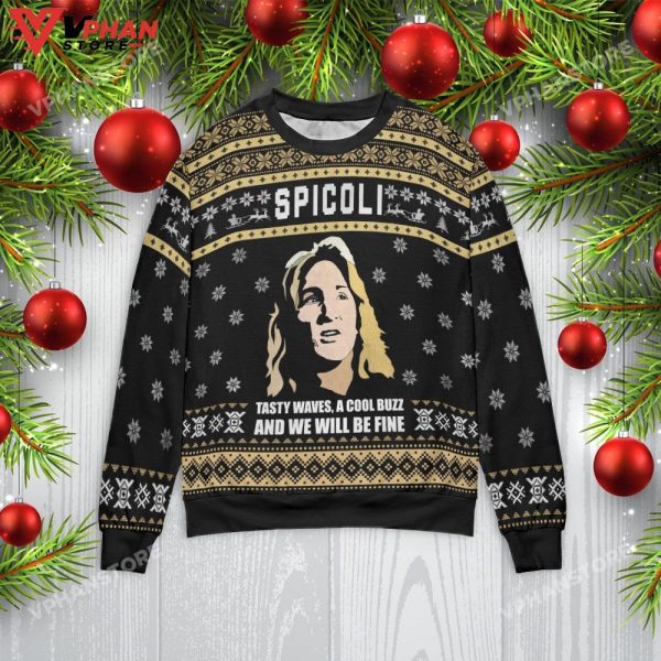 Spicoli Tasty Waves Christmas Sweater, Vintage Retro Sweater