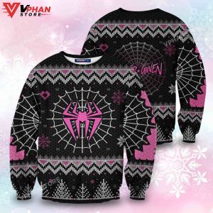 Spider Gwen Wool Knitted Sweater Marvel Christmas 3D Sweater 1