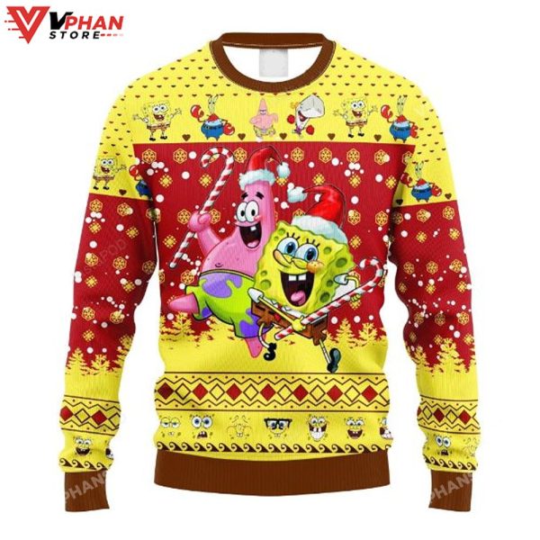 Spongebob And Patrick Star Ugly Christmas Sweater