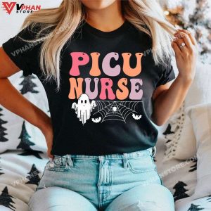 Spooky Picu Nurse Halloween Pediatric Intensive Care Unit, Halloween Nurse Shirts